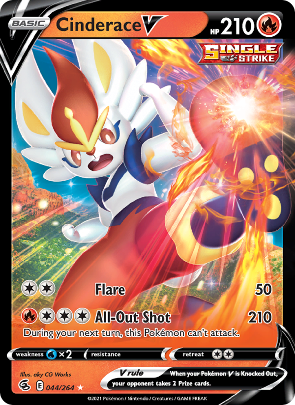 Cinderace V Holo Rare V (44/264) swsh8