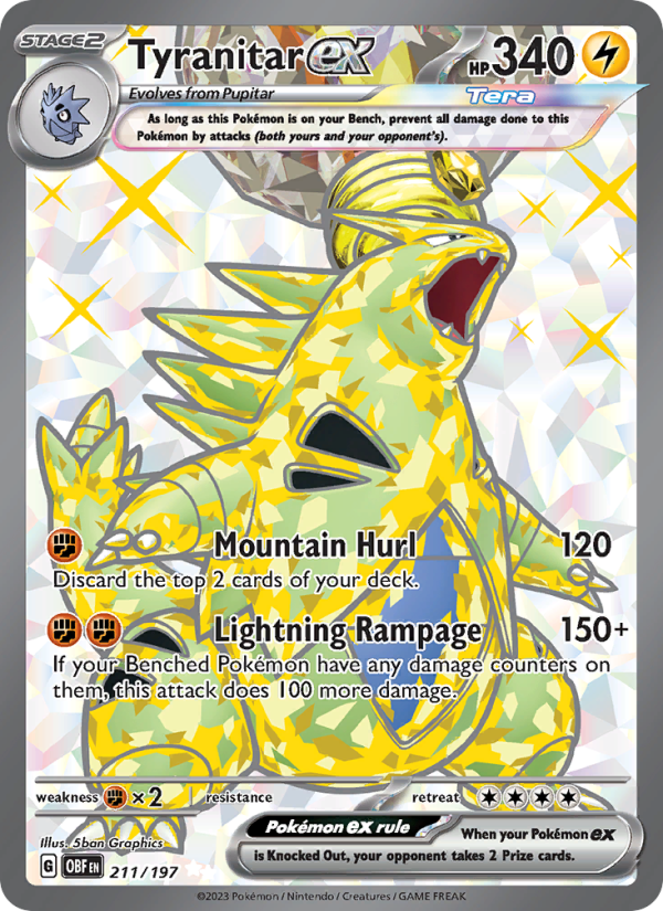Tyranitar ex Ultra Rare (211/197) Obsidian Flames