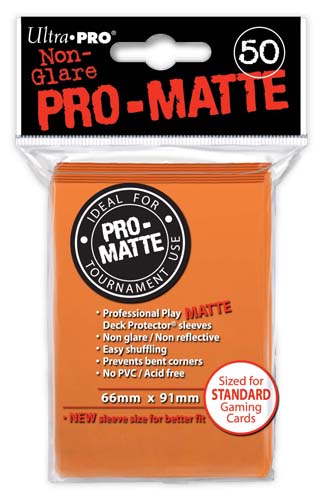 Ultra Pro 50ct Pro-Matte Orange Standard Deck Protectors