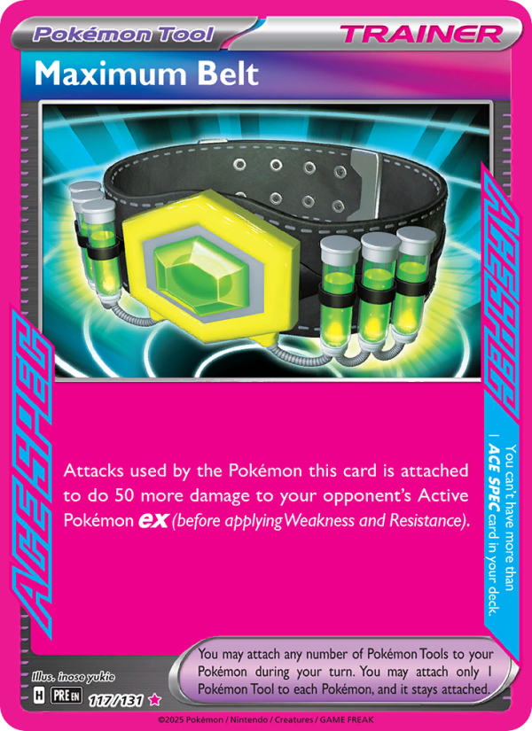 Maximum Belt ACE SPEC Rare (117/131) Prismatic Evolutions