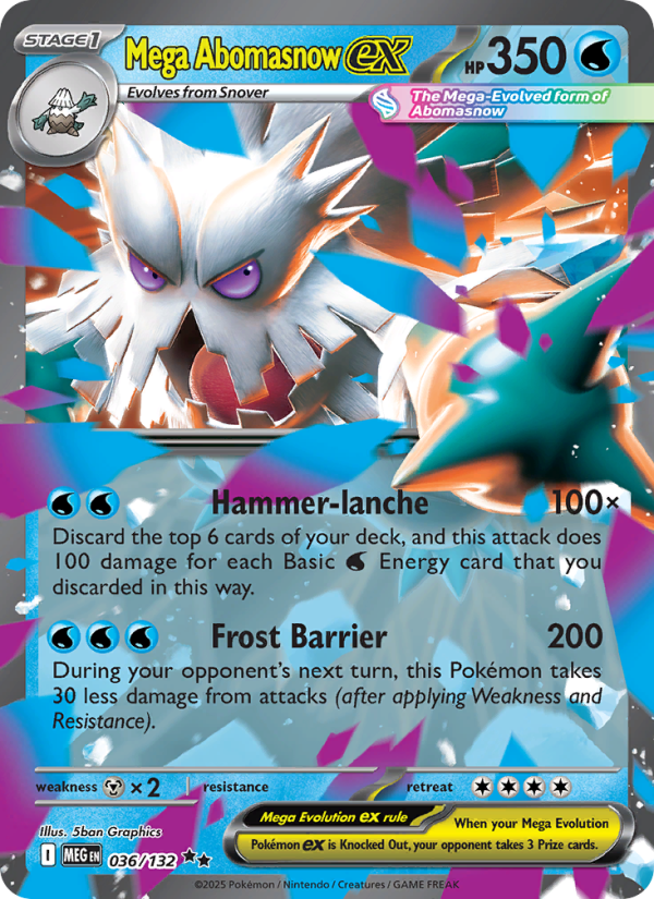 Mega Abomasnow ex Double rare (036/132) Mega Evolution
