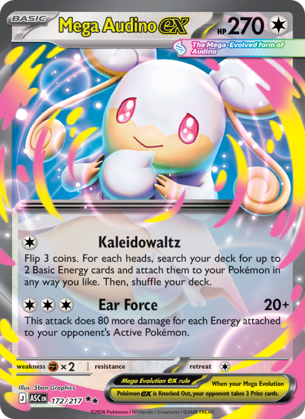 Mega Audino ex Double rare (172/217) Ascended Heroes