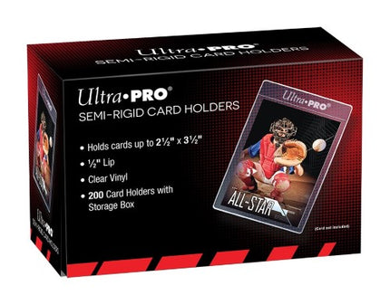 UltraPro Semi-rigid 1/2 inch Lip Sleeves (200 card holders)