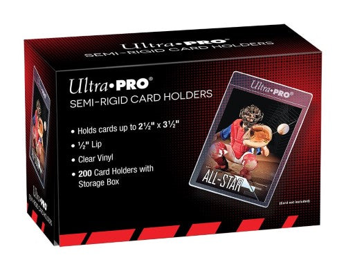 UltraPro Semi-rigid 1/2 inch Lip Sleeves (200 card holders) 