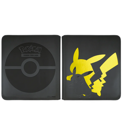 Ultra Pro Elite Series Pikachu 12‑Pocket PRO‑Binder – Zwart 