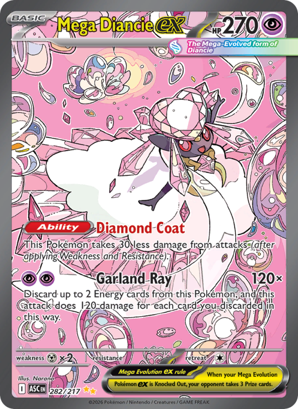 Mega Diancie ex Special illustration rare (282/217) Ascended Heroes