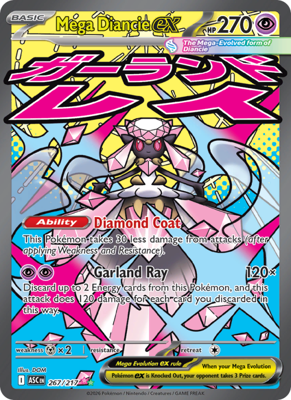 Mega Diancie ex Ultra Rare (267/217) Ascended Heroes