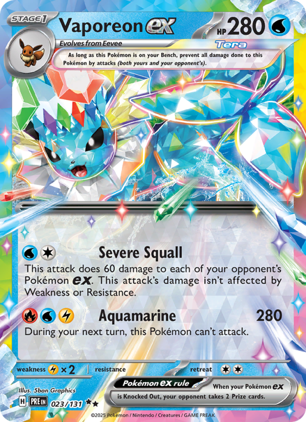 Vaporeon ex Double rare (023/131) Prismatic Evolutions