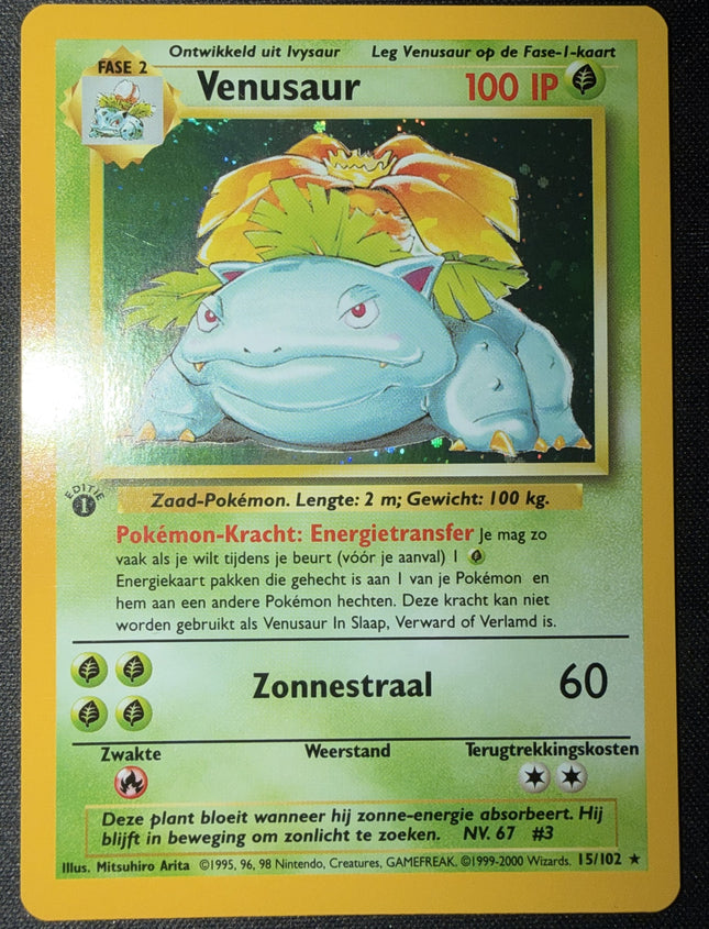 Venusaur Rare (15/102) base set – 1st edition [NL]