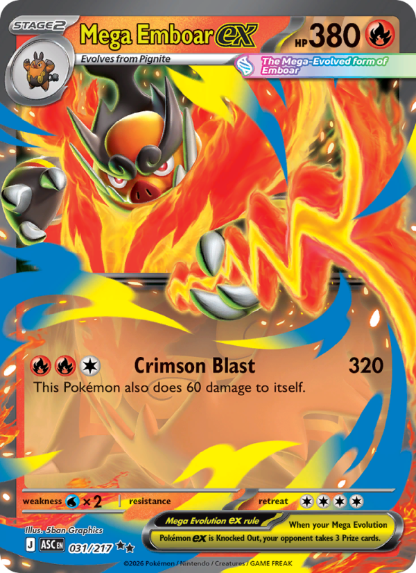 Mega Emboar ex Double rare (031/217) Ascended Heroes