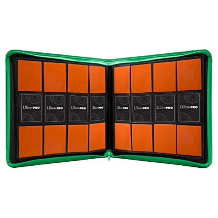Vivid 12-pocket Zippered PRO-Binder – Green
