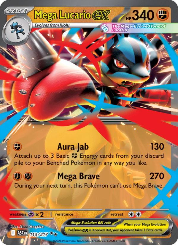 Mega Lucario ex Double rare (113/217) Ascended Heroes