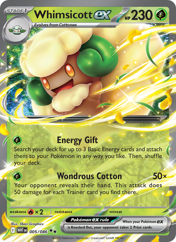 Whimsicott ex Double rare (005/86) White Flare