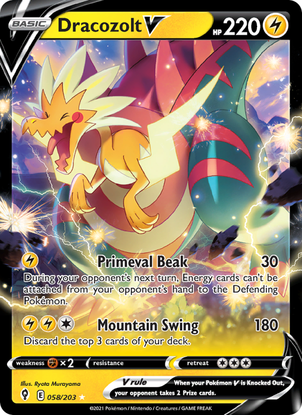 Dracozolt V Holo Rare V (58/203) swsh7