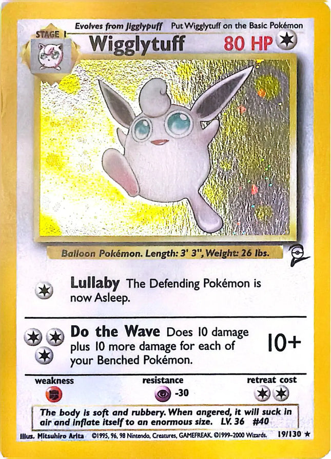 Wigglytuff Rare (19/130) Base Set 2 - GD