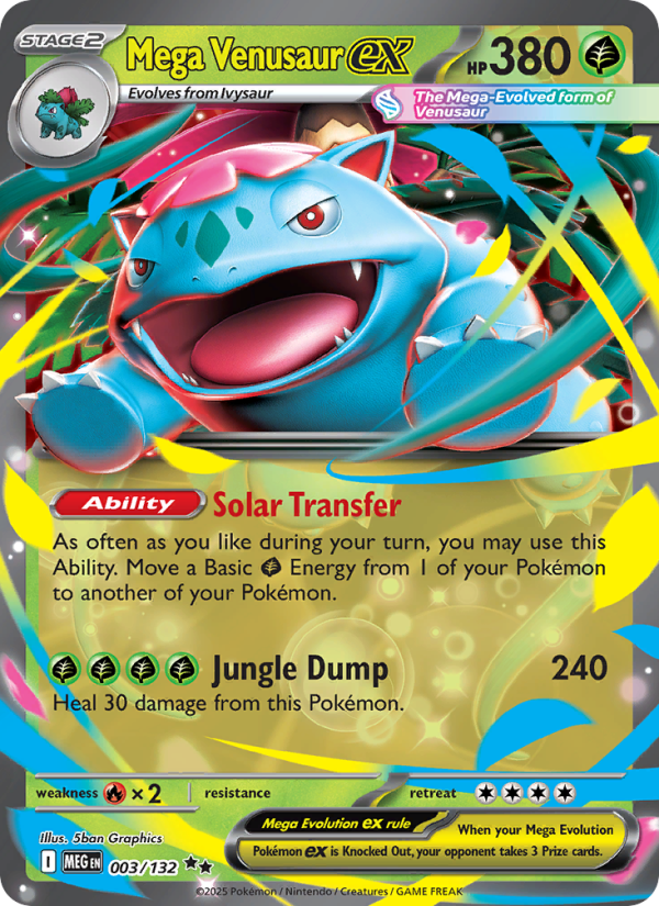 Mega Venusaur ex Double rare (003/132) Mega Evolution