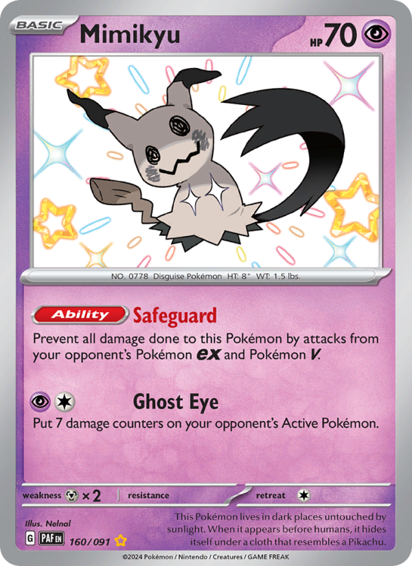 Mimikyu Shiny rare (160/91) Paldean Fates – Bescards