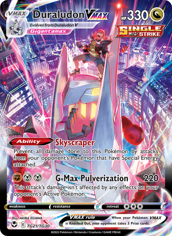 Duraludon VMAX Holo Rare VMAX (TG21/195) Silver Tempest