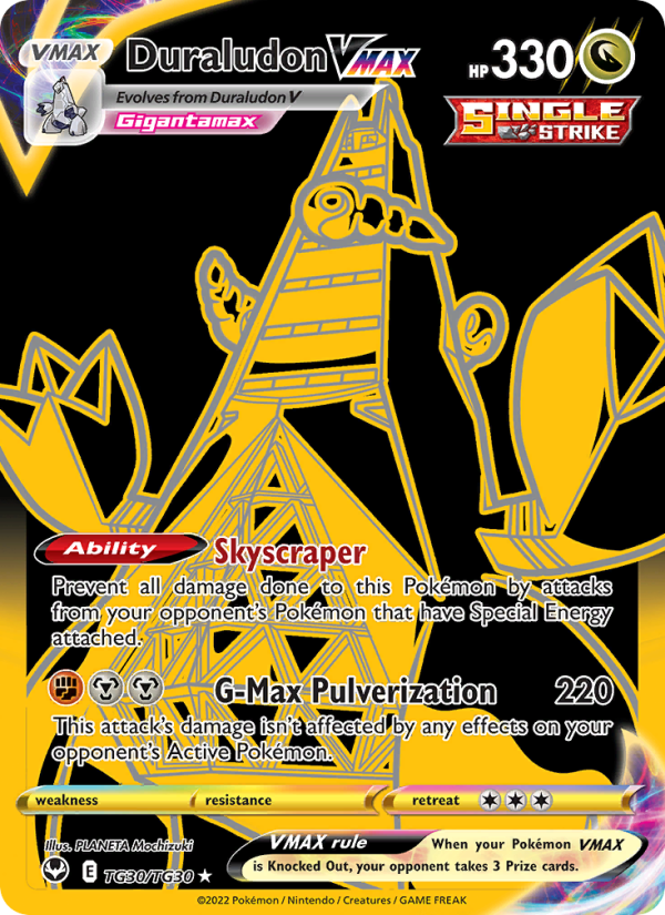 Duraludon VMAX Secret Rare (TG30/195) Silver Tempest