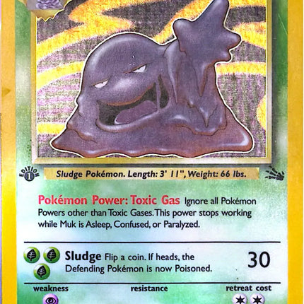 Muk Rare (13/62) Fossil 1st ed - GD