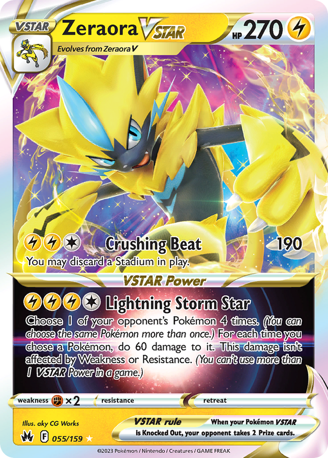 Zeraora VSTAR Rare Holo VSTAR (055/159) Crown Zenith