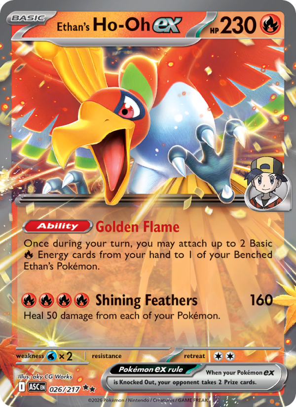 Ethan's Ho-Oh ex Double rare (026/217) Ascended Heroes