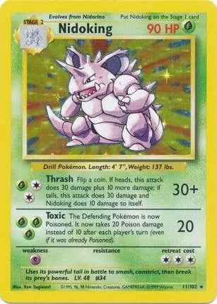 Nidoking Rare (11/102) base unlimited - GD/EX