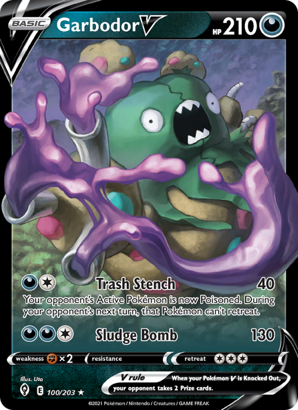Garbodor V Holo Rare V (100/203) swsh7