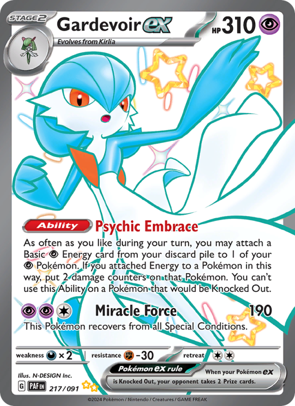 Gardevoir ex Shiny Ultra Rare (217/91) Paldean Fates