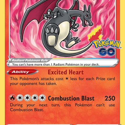 Radiant Charizard Radiant Rare (011/78) Pokémon GO