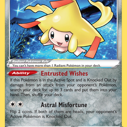 Radiant Jirachi Radiant Rare (120/195) Silver Tempest