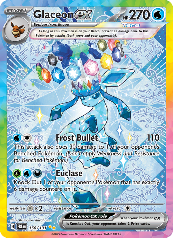Glaceon ex Special illustration rare (150/131) Prismatic Evolutions