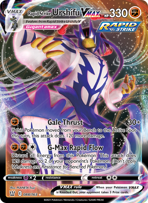 Rapid Strike Urshifu VMAX Holo Rare VMAX (88/163) swsh5
