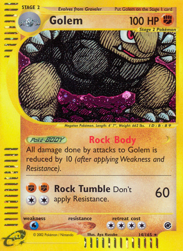 Golem Holo Rare (14/165) Expidition Base Set - GD/EX