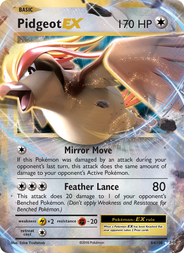 Pidgeot EX Ultra Rare (64/108) xy12