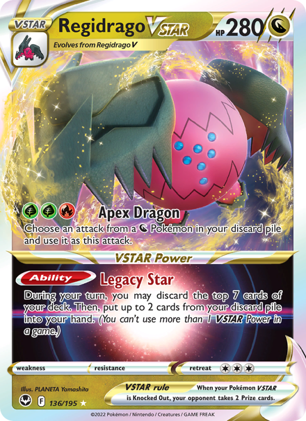 Regidrago VSTAR Holo Rare VSTAR (136/195) Silver Tempest