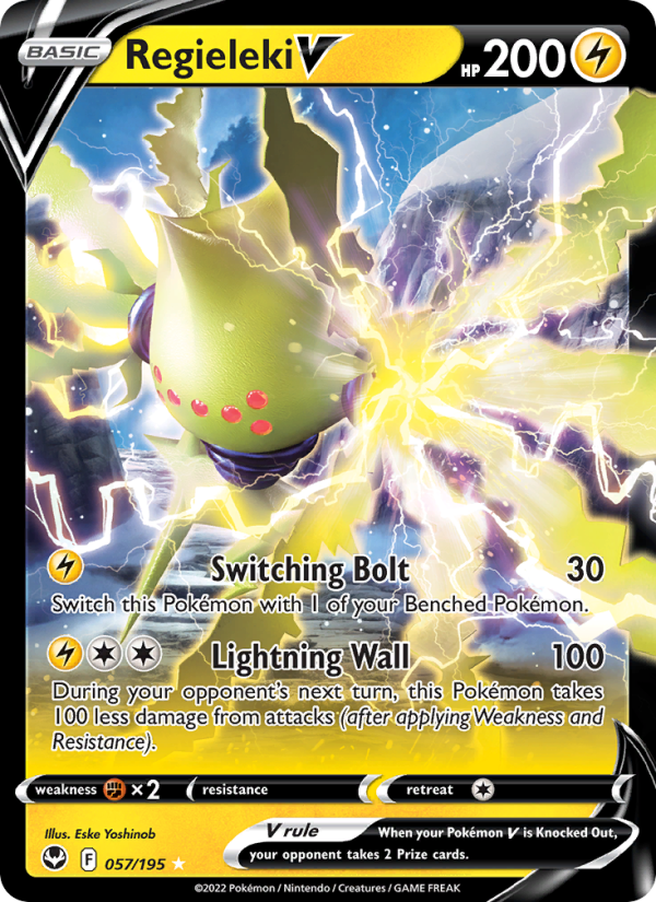 Regieleki V Holo Rare V (057/195) Silver Tempest
