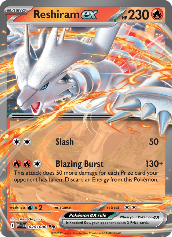 Reshiram ex Double rare (020/86) White Flare