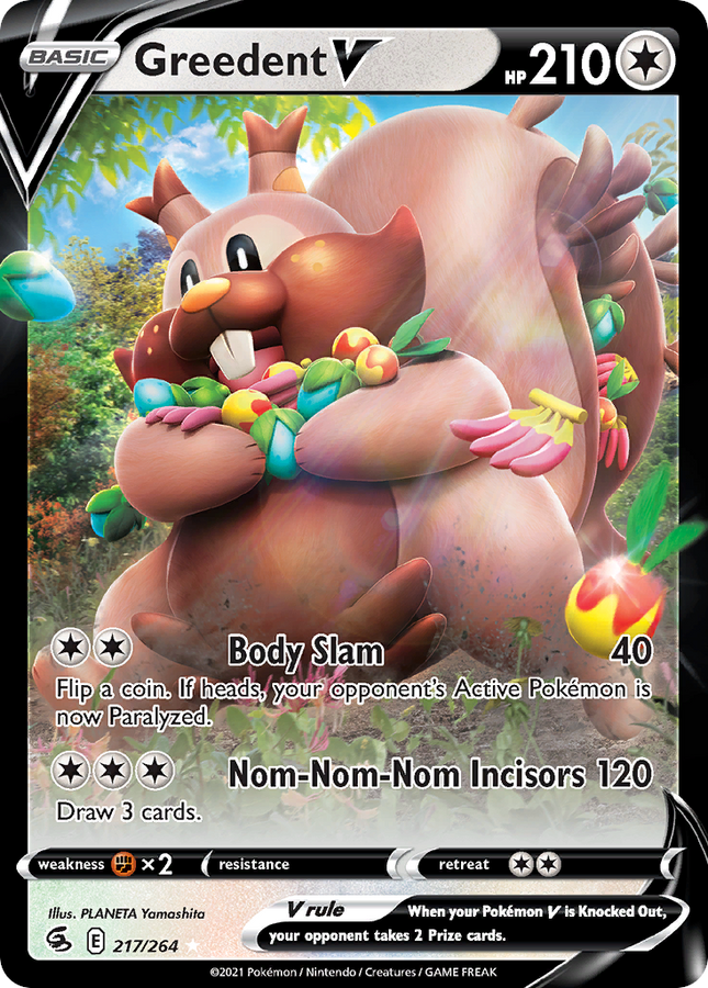 Greedent V Holo Rare V (217/264) swsh8