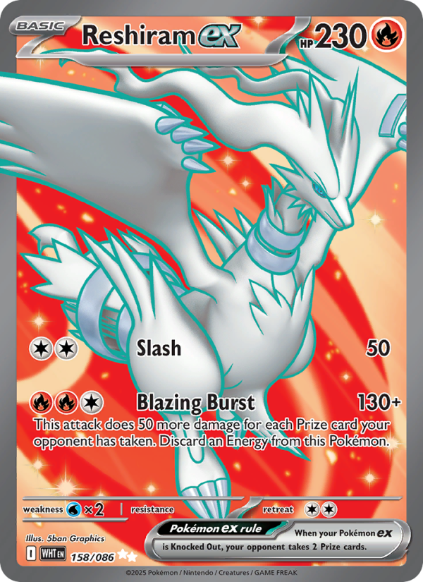 Reshiram ex Ultra Rare (158/86) White Flare