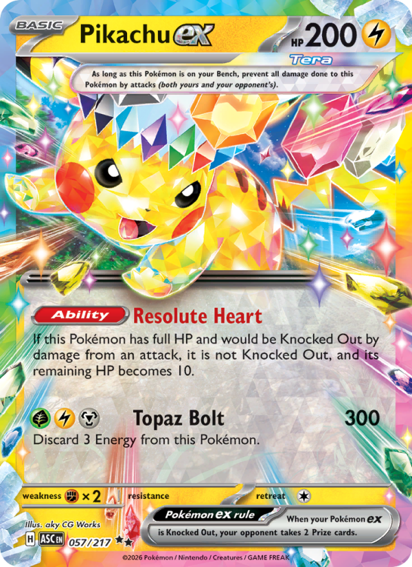 Pikachu ex Double rare (057/217) Ascended Heroes