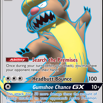 Gumshoos GX Ultra Rare (145/149) Sun & Moon