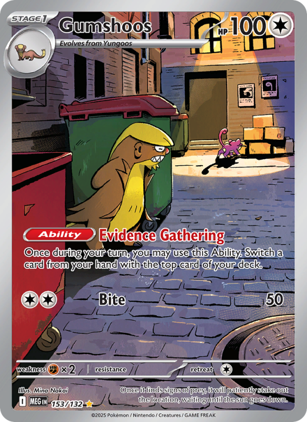 Gumshoos Illustration rare (153/132) Mega Evolution