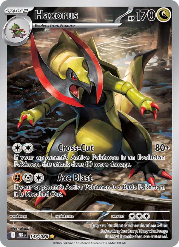 Haxorus Illustration rare (147/86) Black Bolt