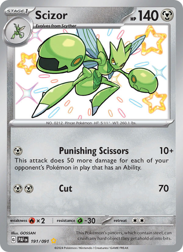 Scizor Shiny rare (191/91) Paldean Fates