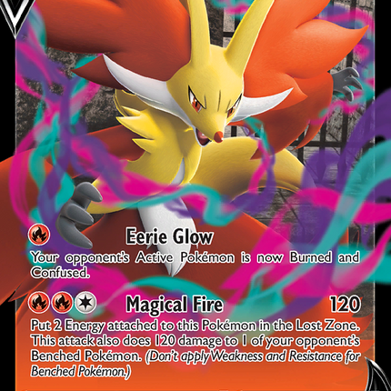 Delphox V Rare Holo V (027/196) Lost Origin