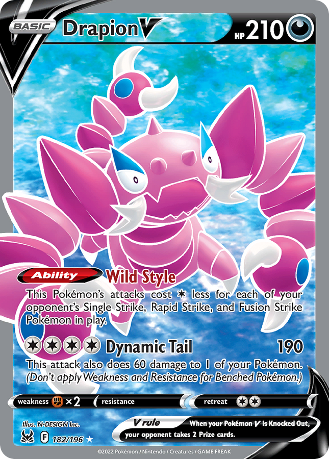 Drapion V Rare Ultra (182/196) Lost Origin