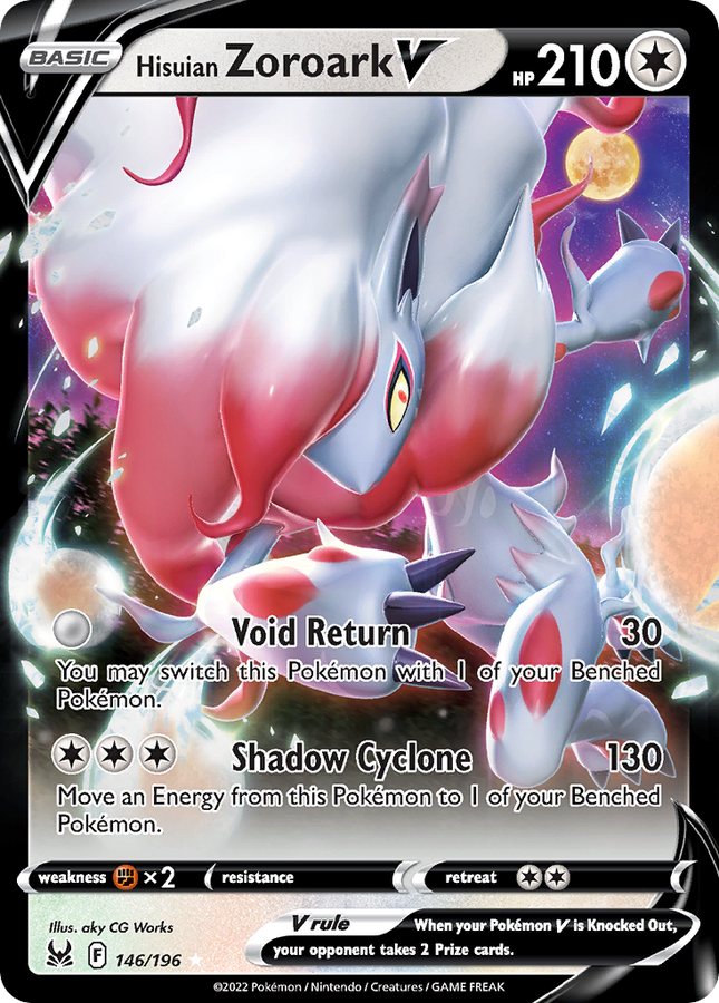 Hisuian Zoroark V Rare Holo V (146/196) Lost Origin