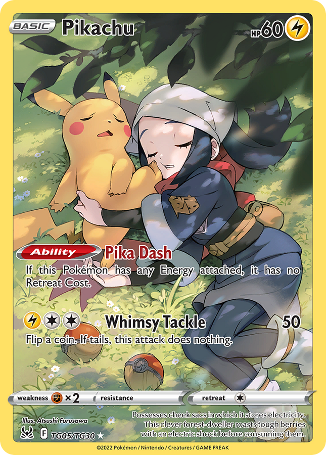 Pikachu Trainer Gallery Rare Holo (TG05/TG30) Lost Origin Trainer Gallery