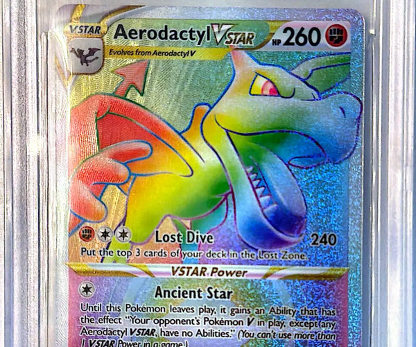 aerodactyl vstar pokemon card is BUSTED with Jolteon! (Lost Origin) These cards are freshly removed from packs Pokemon TCG - Aerodactyl VSTAR